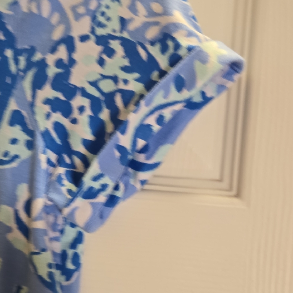 Girls Lilly Pulitzer Blue and White Buttoned Polo Sundress NWOT - Picture 6 of 7